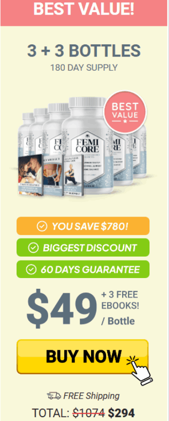 Femicore 6 bottle